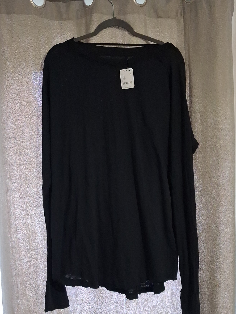 NWT FREE PEOPLE ARDEN TEE- BLACK - Picture 4 of 6